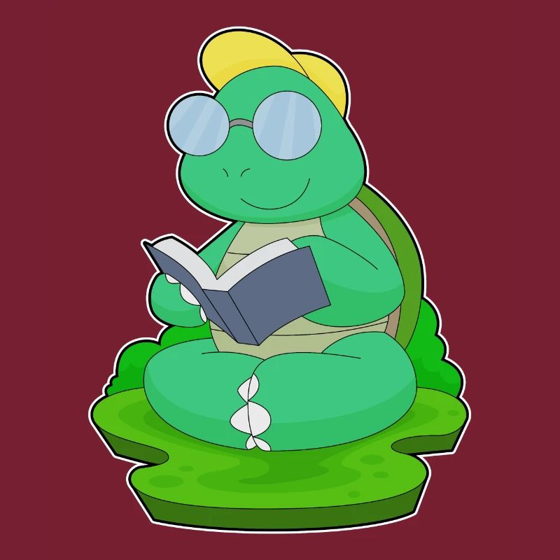 Turtle Nerd Book Glasses