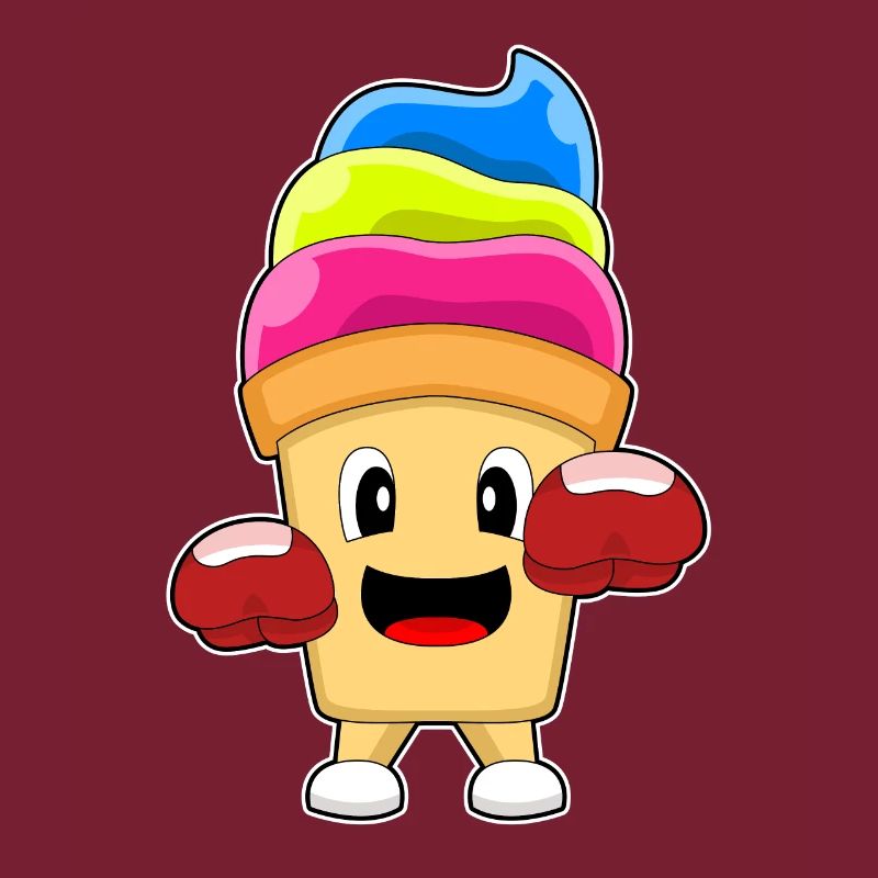 Eisbecher Boxer Boxhandschuhe