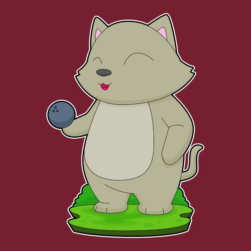 Cat Bowling Bowling Ball