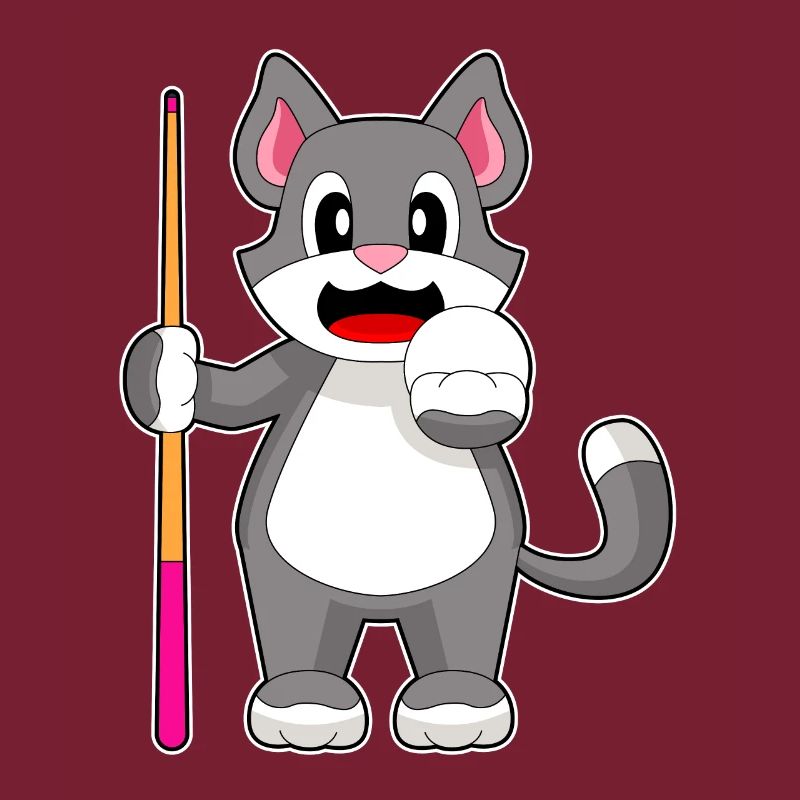 Queue de billard pour chat