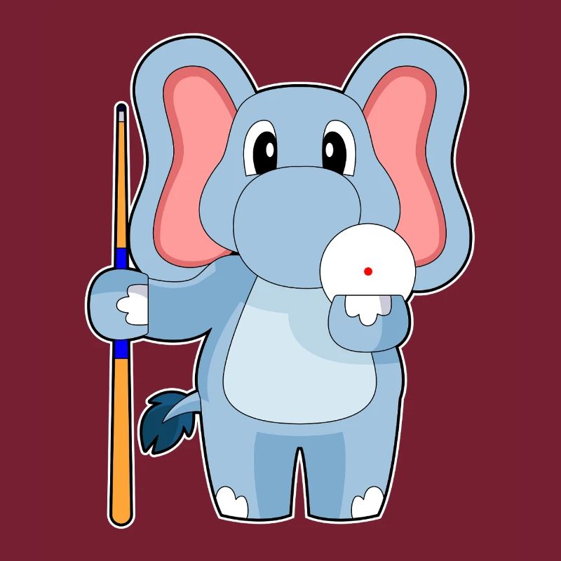 Cue de billard éléphant