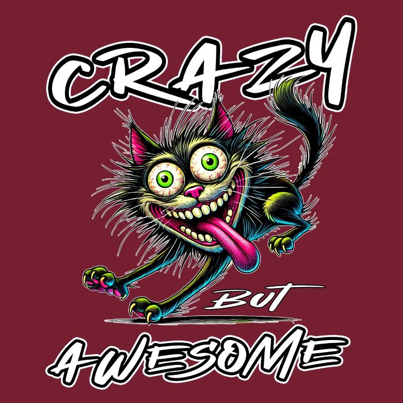 Crazy but Awesome Katze Comic Stil