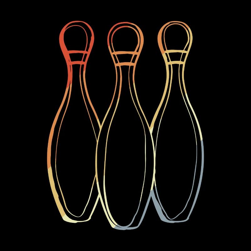 Bowling Sketch Retro Look