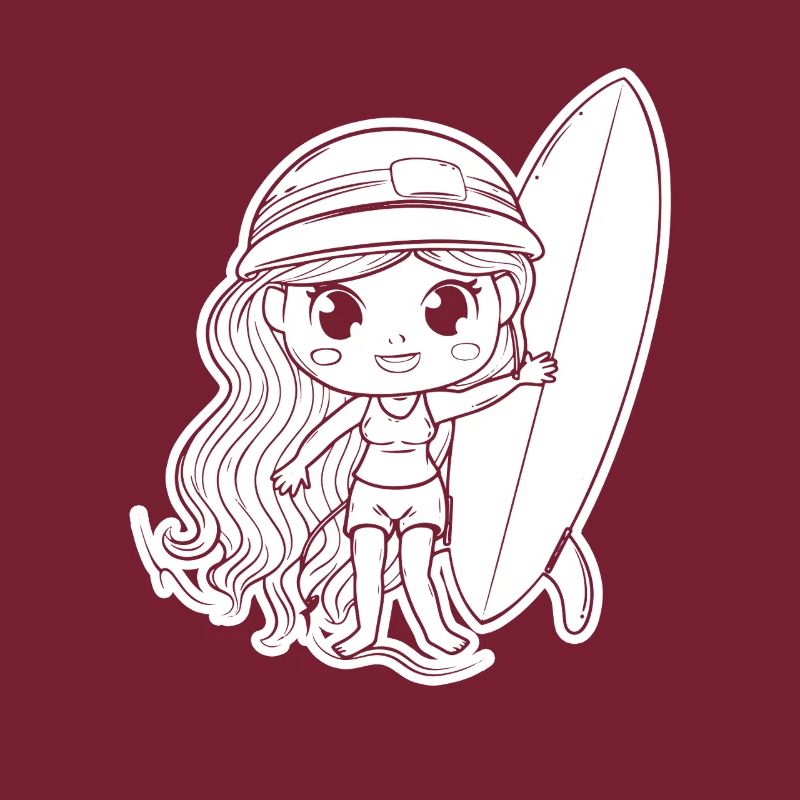 Kleines Surfer Mädchen