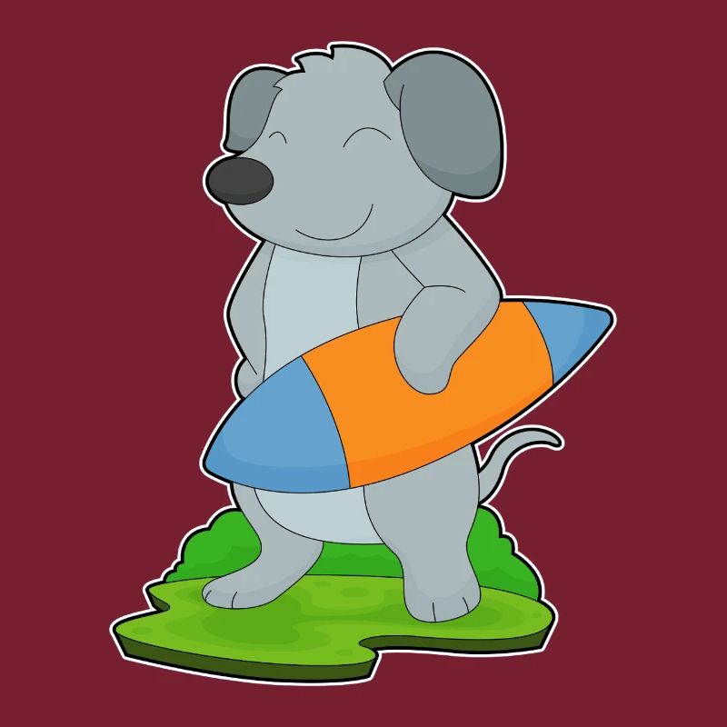 Dog Surfer Surfboard