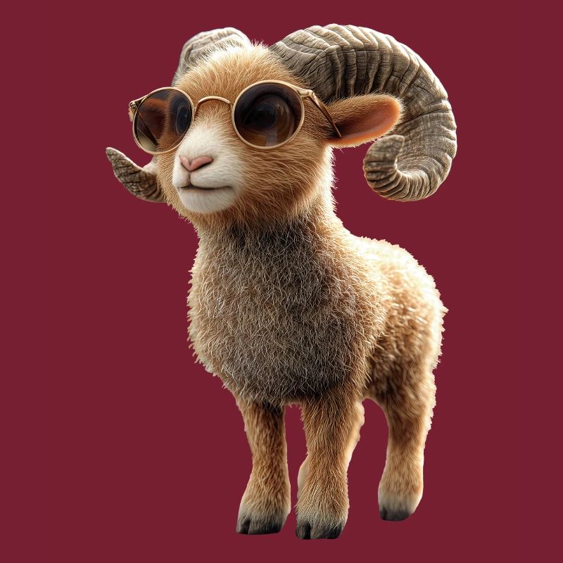 Widder Mufflon Aries Wilde Schafe Männliches Schaf