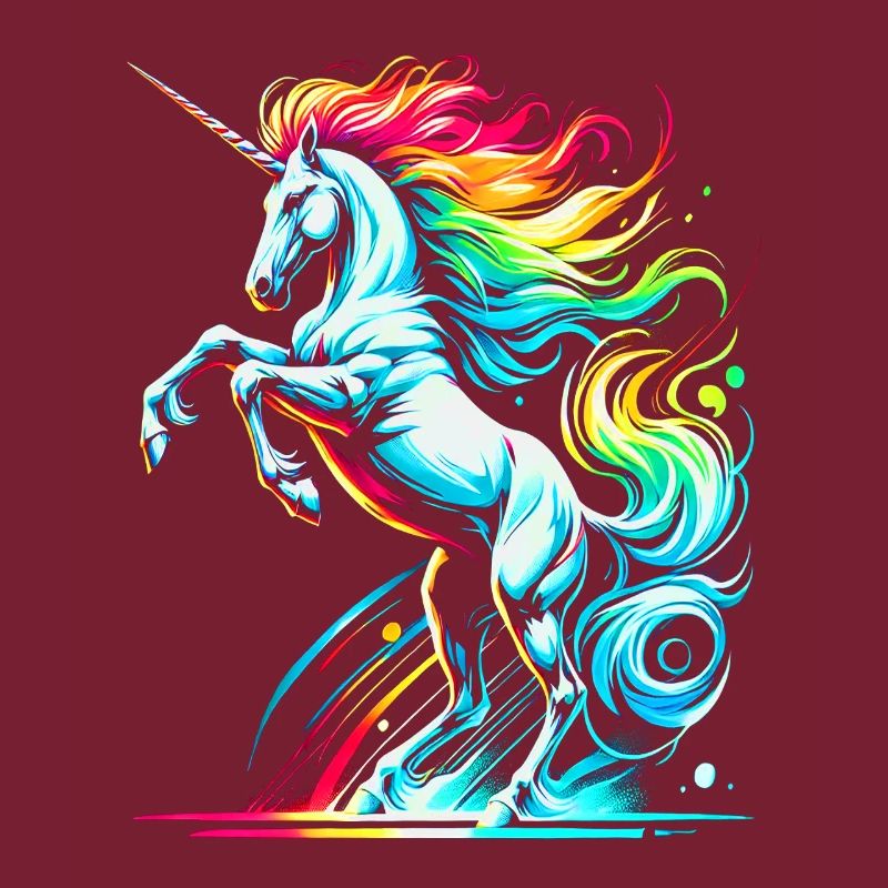 Lebendige Neon-Einhorn-Toleranz-Illustration