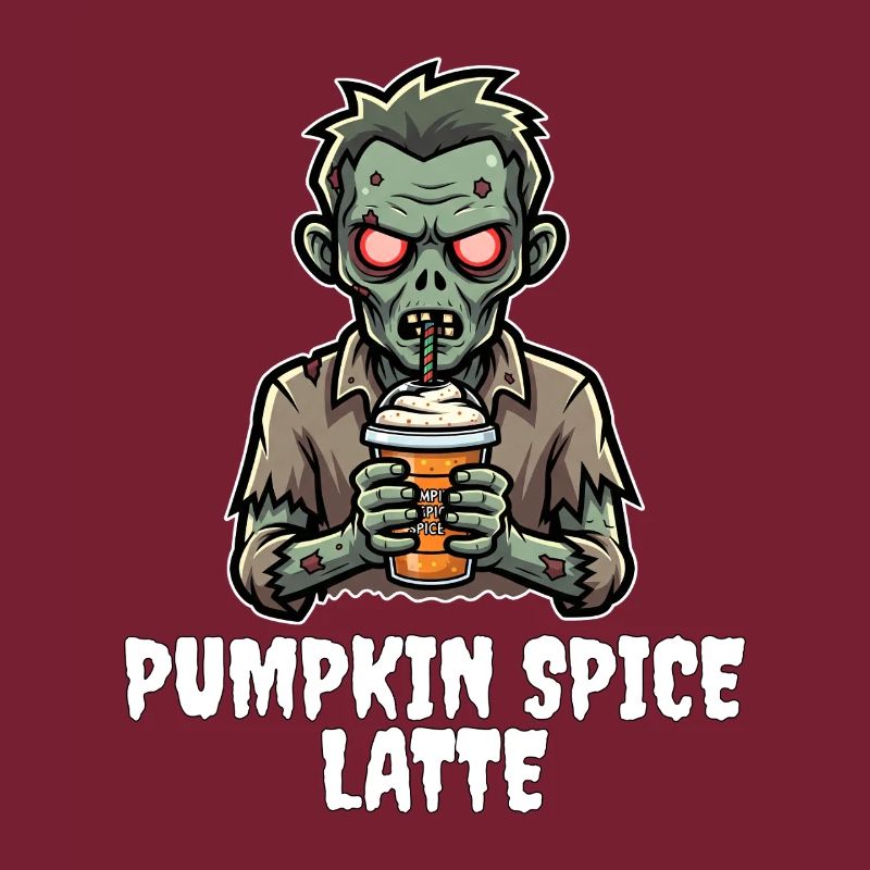 PUMPKIN SPICE LATTE - ZOMBIE HALLOWEEN