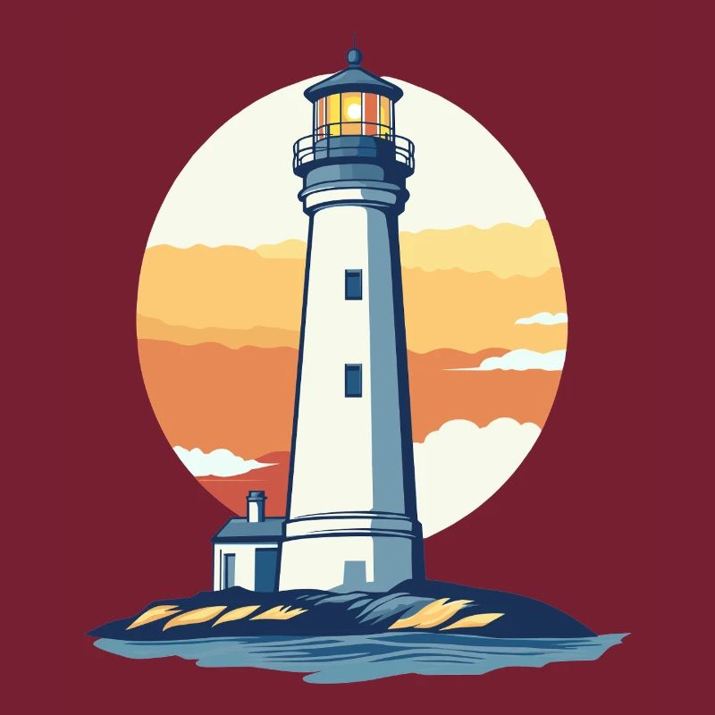 Phare au coucher du soleil