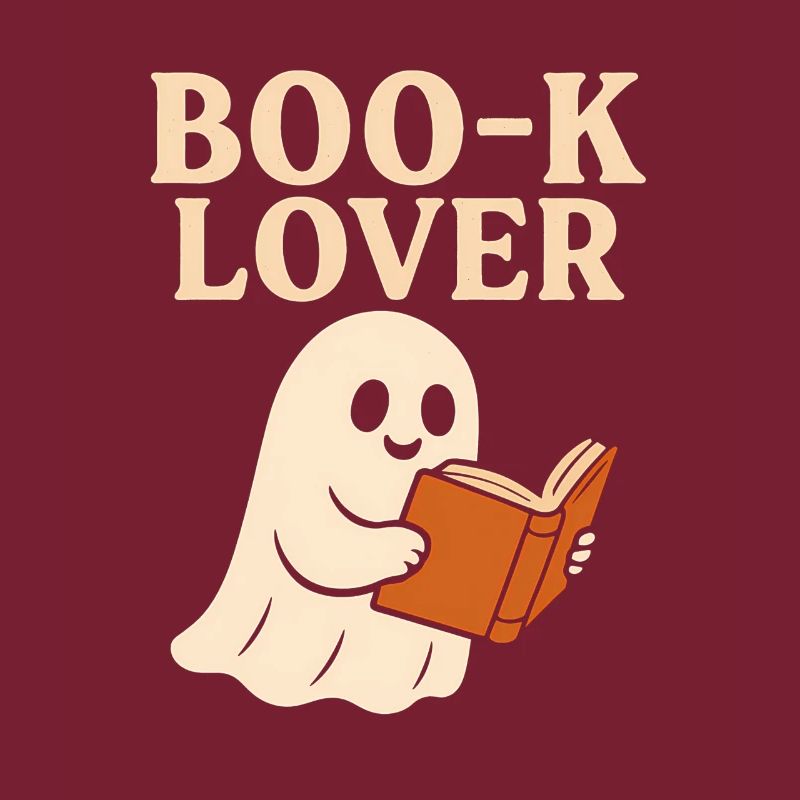 Cute Ghost Book Lover Print