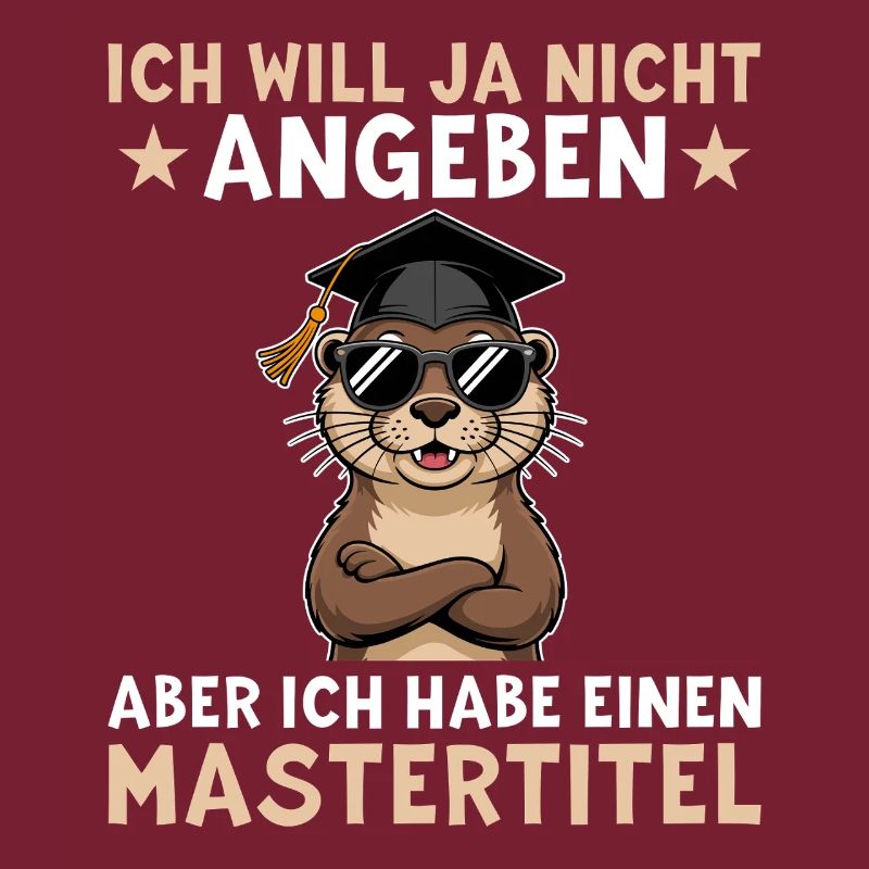 Masterabschluss - Otter mit Mastertitel