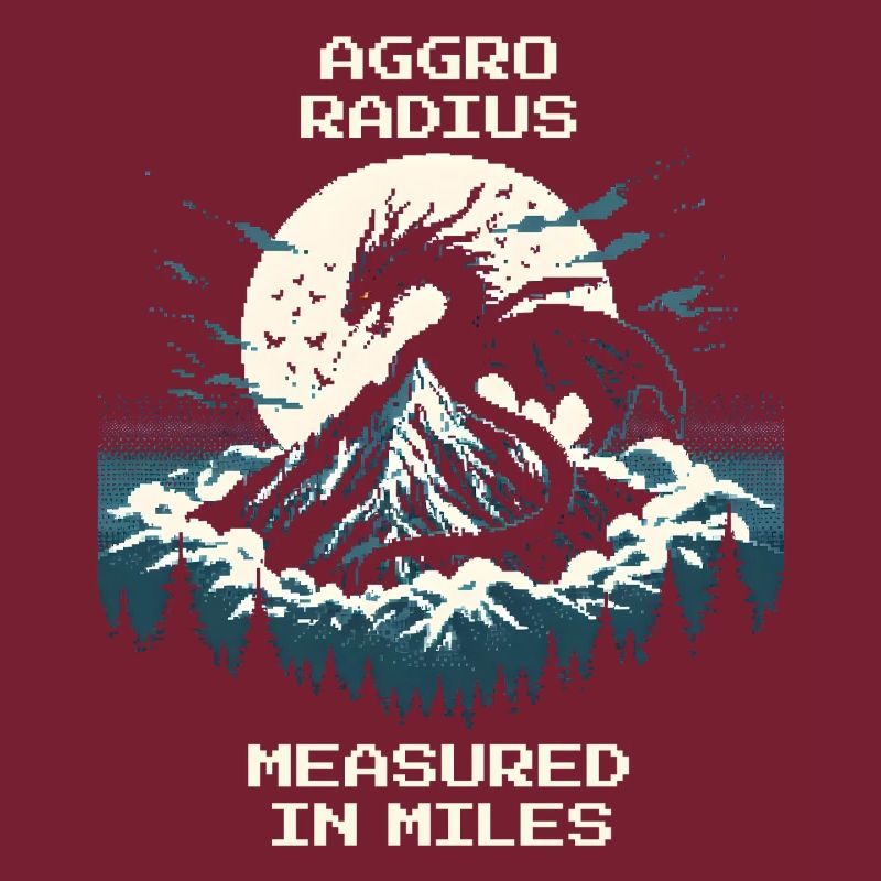 Aggro Radius | Retro Dragon Pixel Art