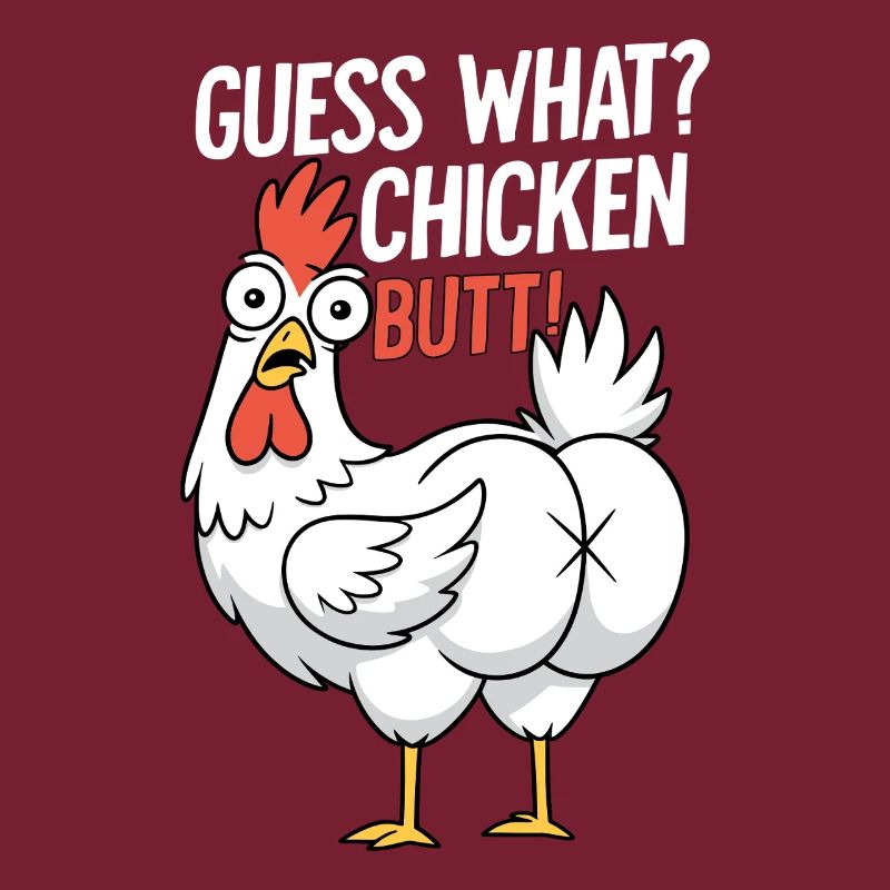 Cul de poulet disant dessin animé