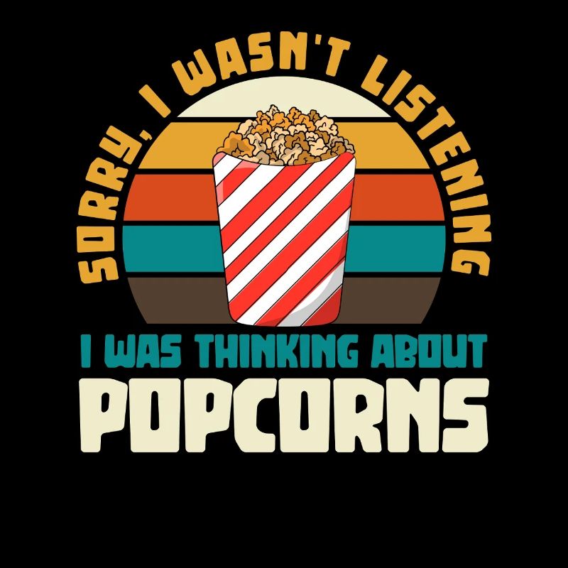 Popcorn Retro Spruch Tee