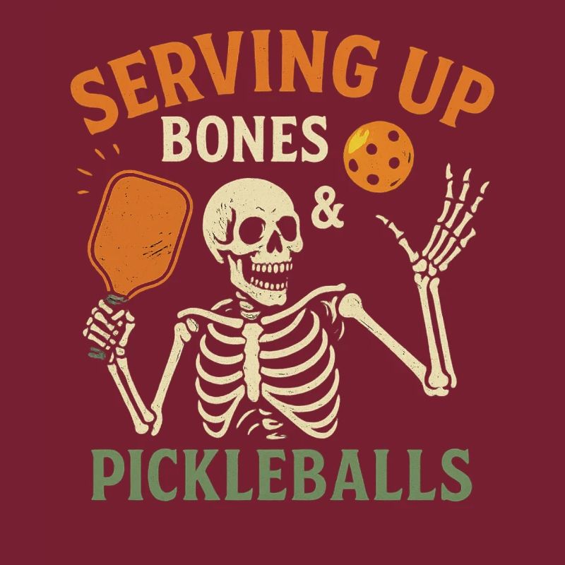 Serving Up Bones Pickleball Halloween