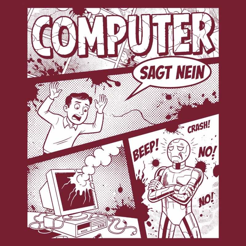 Retro Computer Comic Sagt Nein