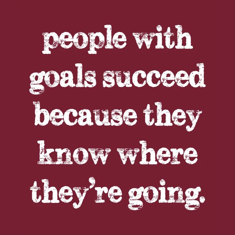people with goals succeed because they know where