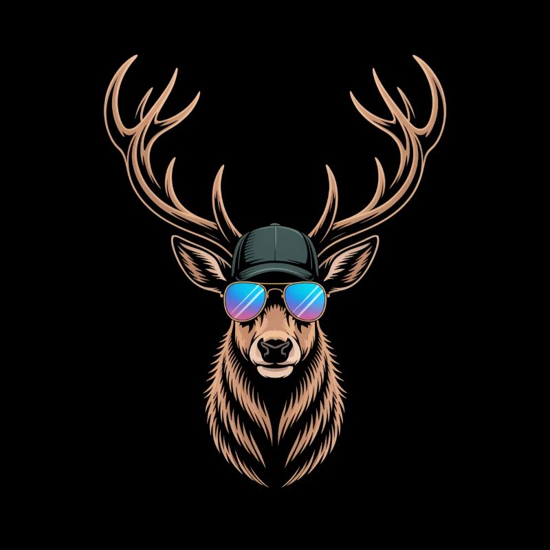 Cerf frais avec des bois