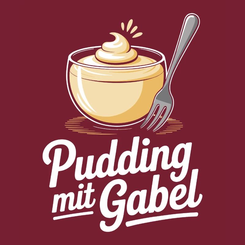 Pudding with fork