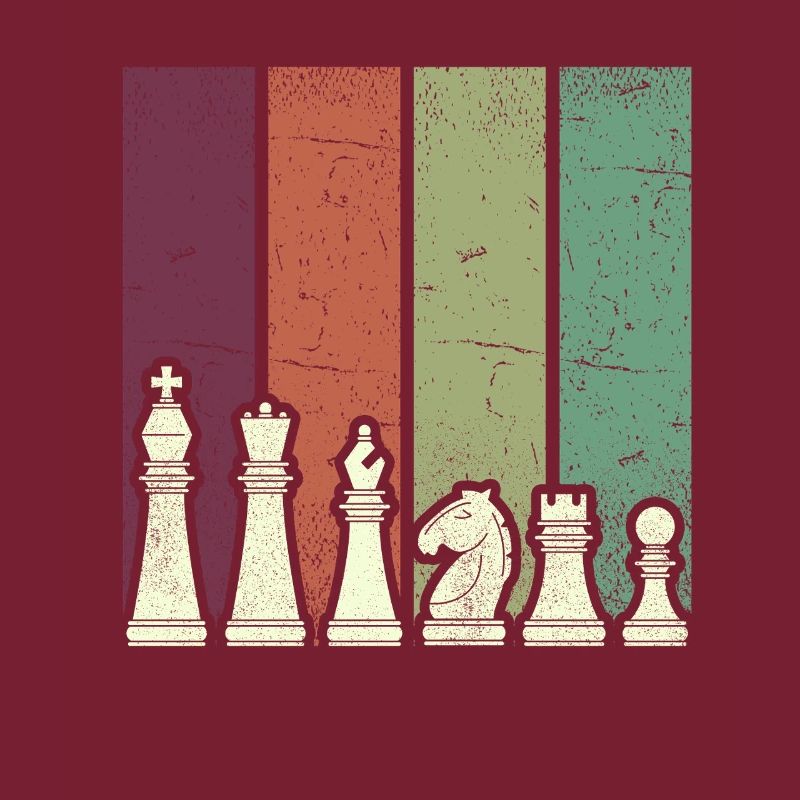 Pièces d’échecs colorées Peinture au trait