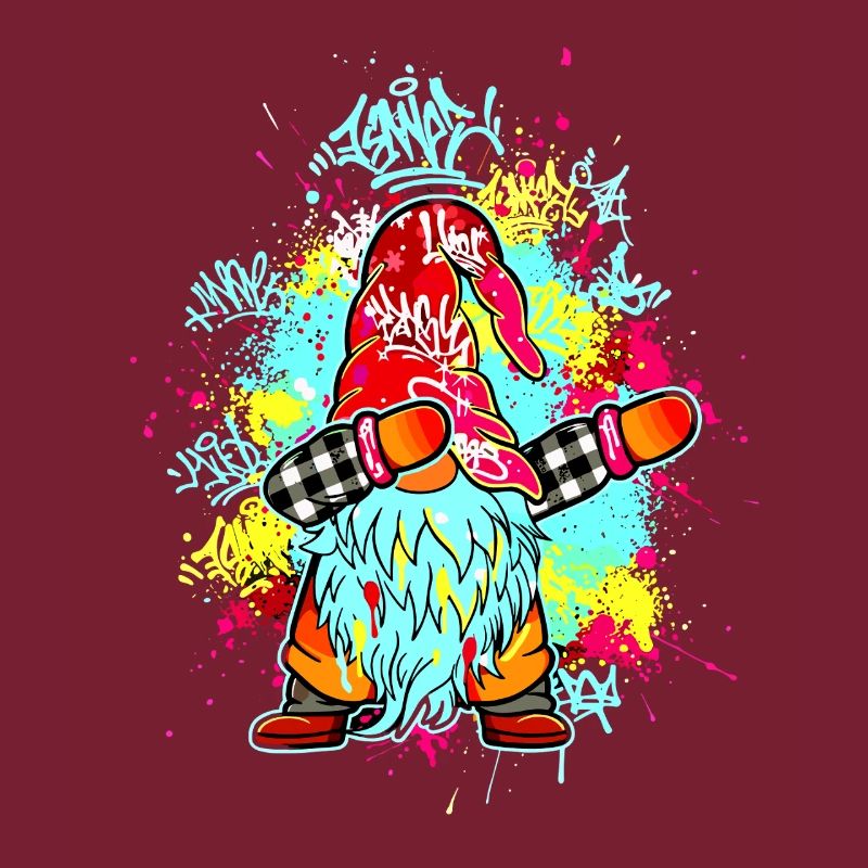 DABBING GNOME Graffiti Tendance de Noël Drôle