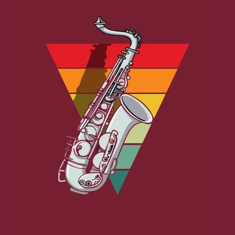 Saxophoniste graphique rétro