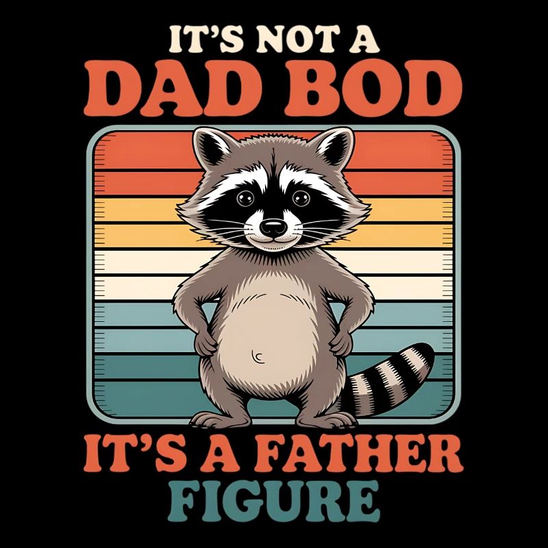 Raccoon Father Figure Retro Tee