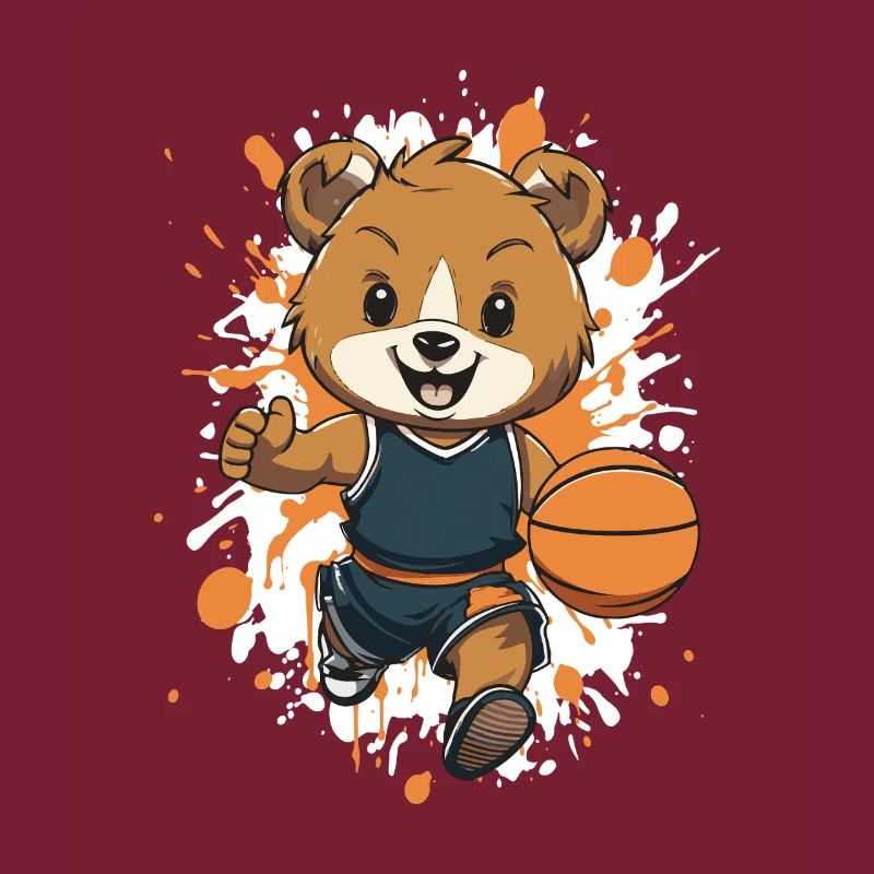 Basketball-Bärchen im Teamlook