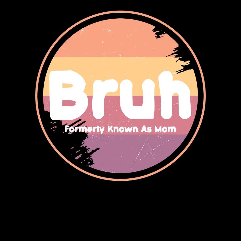 Bruh Retro Mom Logo