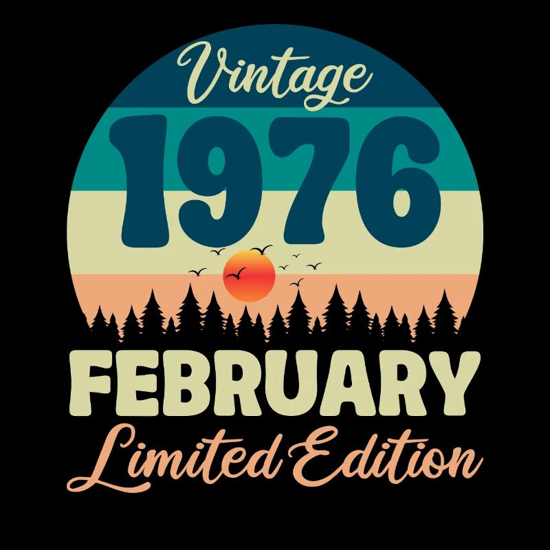 Geburtstag Februar 1976 Geschenk Vintage Limited