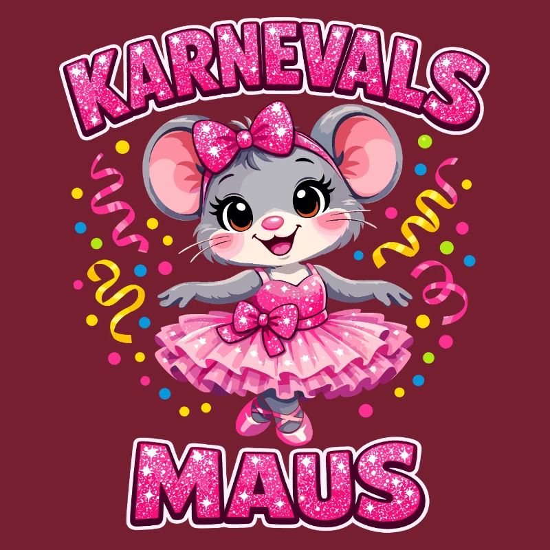 Karnevalsmaus Karneval Konfetti Geschenk