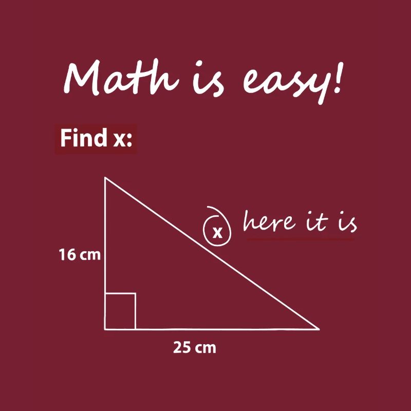 Trouver X Triangle Math Art