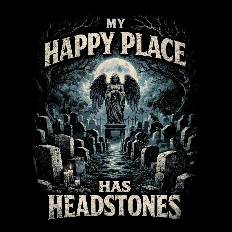Friedhof Goth Humor My Happy Place Has Headstones