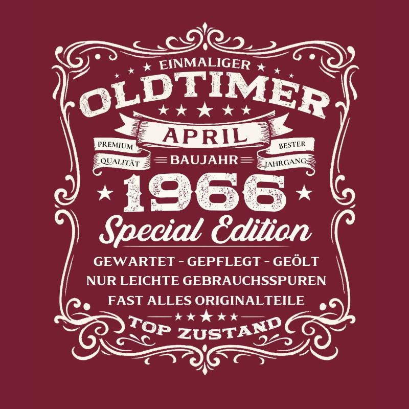 60. Geburtstag Geschenk Mann Oldtimer April 1966