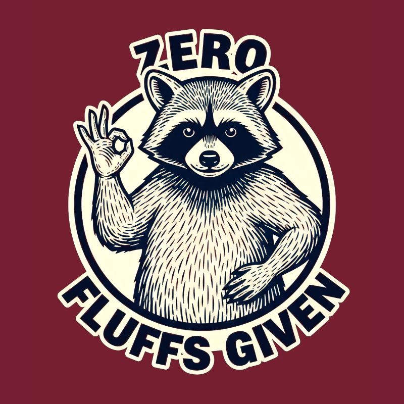 Zero Fluffs Given Raccoon Logo