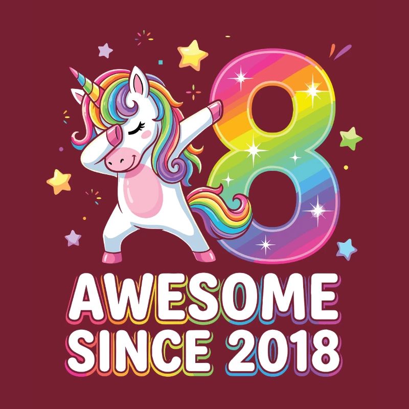 Einhorn Regenbogen 8 Awesome Since 2018