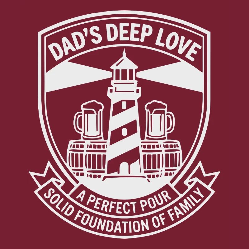 Dad's Deep Love Father's Day Lighthouse Beer Crest