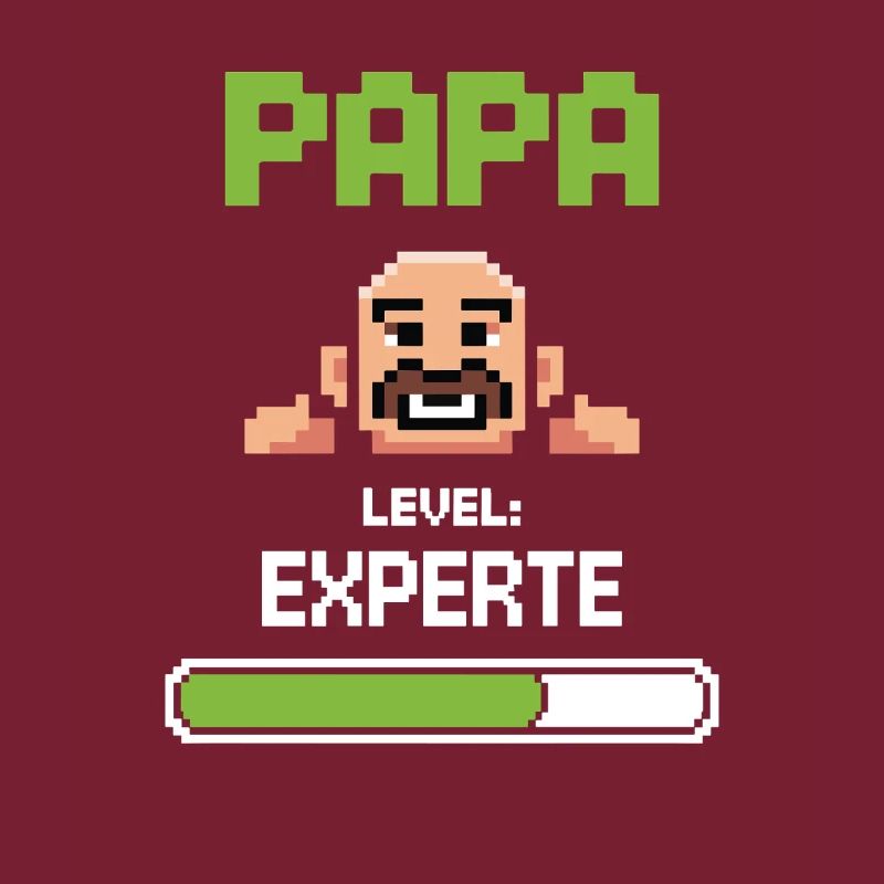 Gamer Papa Level Experte Design
