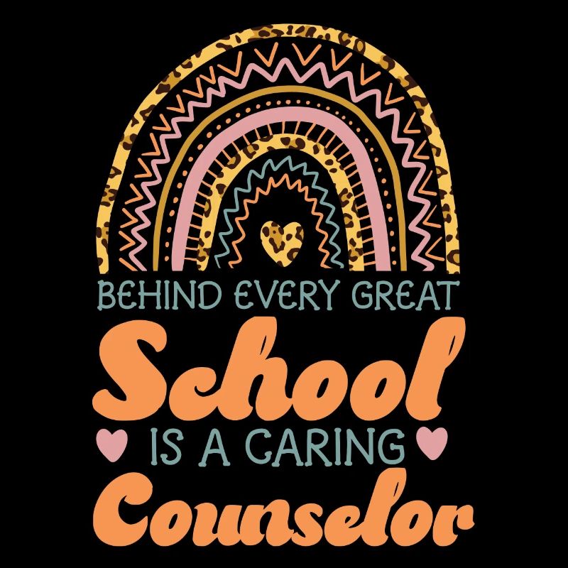 School Counselor Rainbow Behind