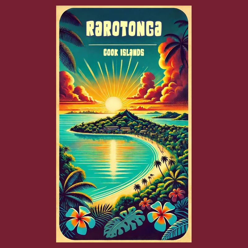 Parotonga Cook Islands Vintage Sun