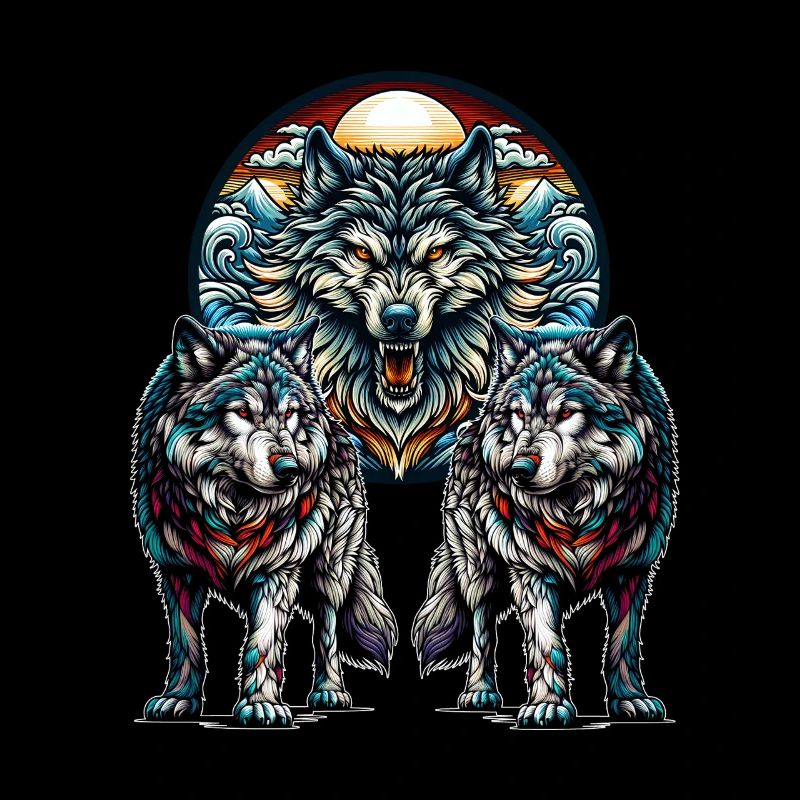 Wikinger Wolf Wölfe