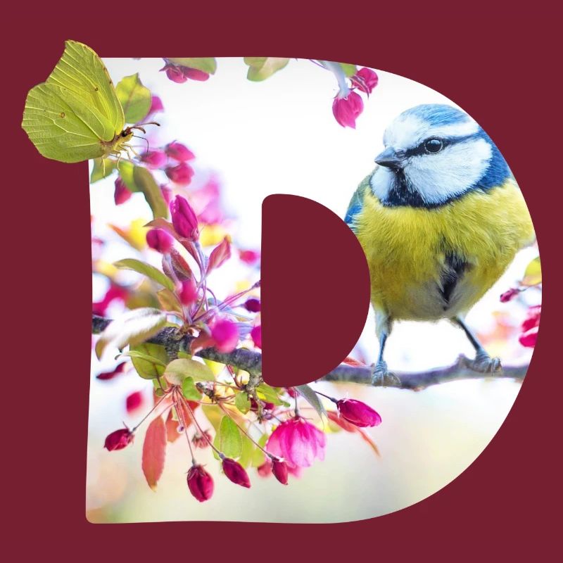printemps oiseau papillon d