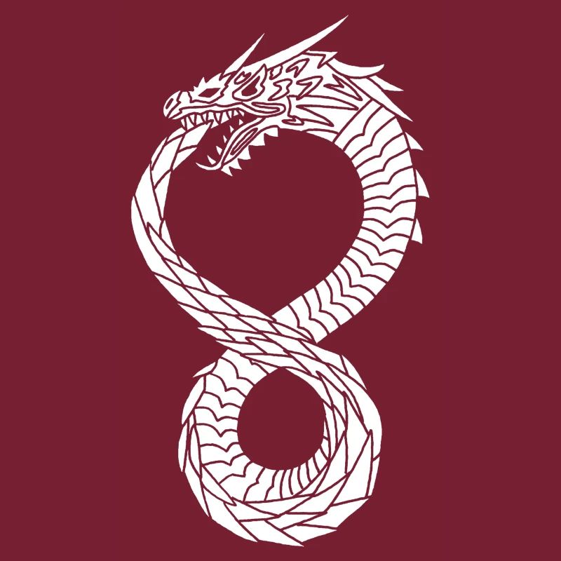 Weißer unendlicher Drache