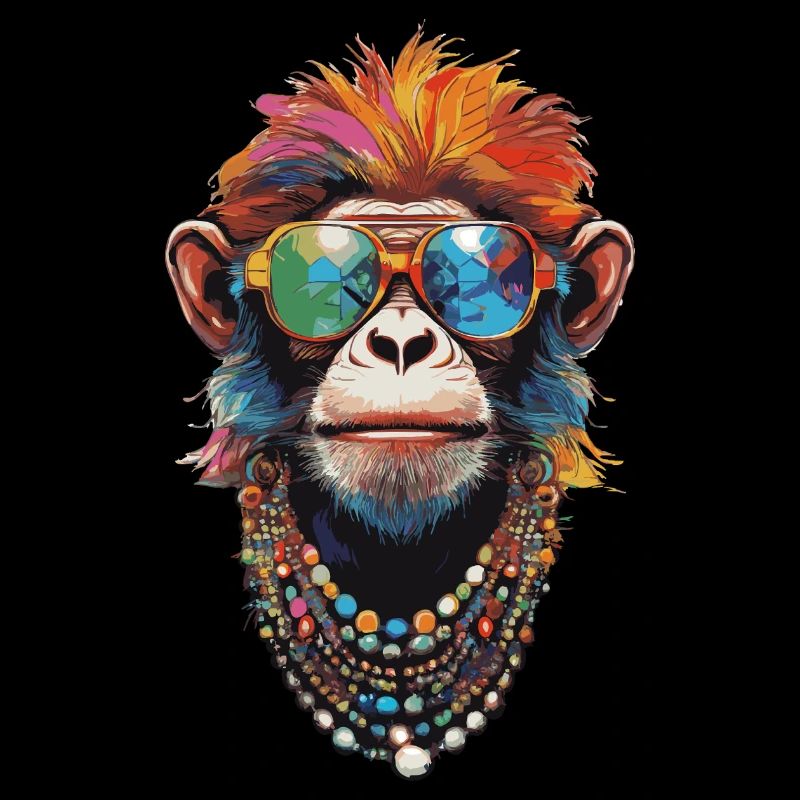 Singe coloré