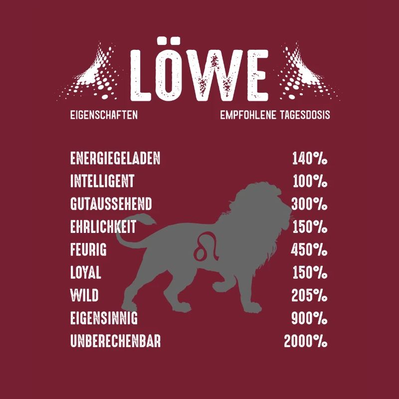 Ich bin ein Löwe Sternzeichen Shirt