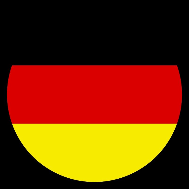 Flagge Deutschland Germany Drei Farben Vektor Rund