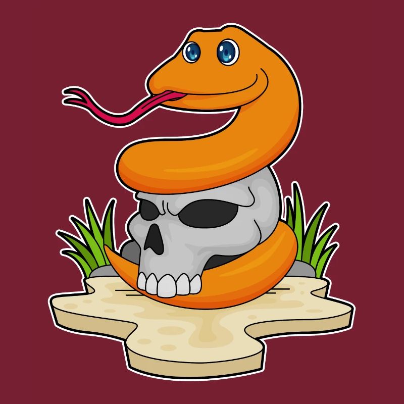 Serpent avec crâne