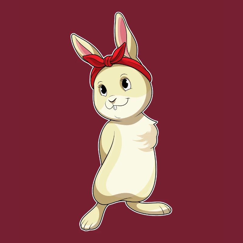 Hase mit Schleife