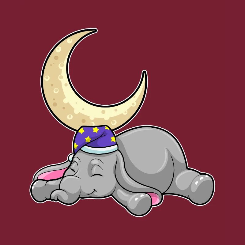 Éléphant avec lune