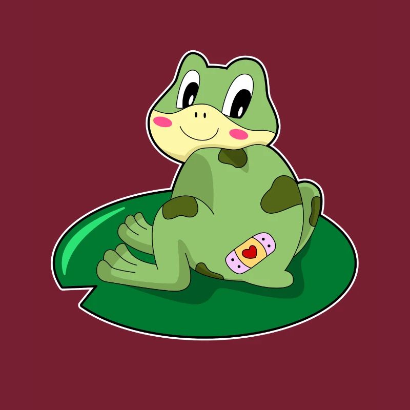 Frog Leaf Heart Patch